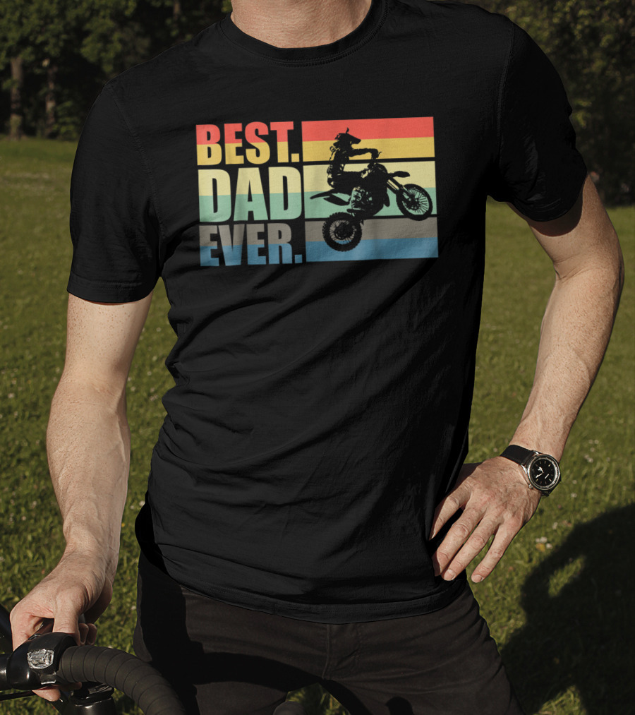 BEST DAD EVER Vintage Motocross Father's Day T-Shirt