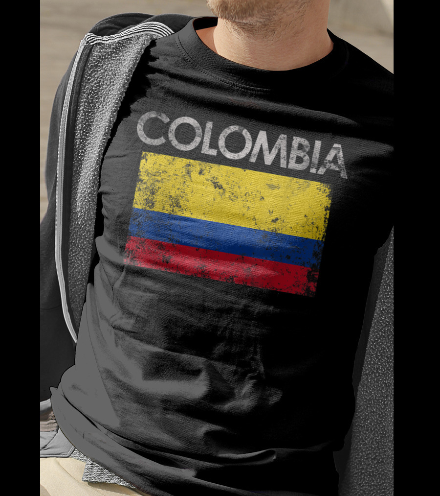 Colombia Flag Vintage Colombian Pride T-Shirt