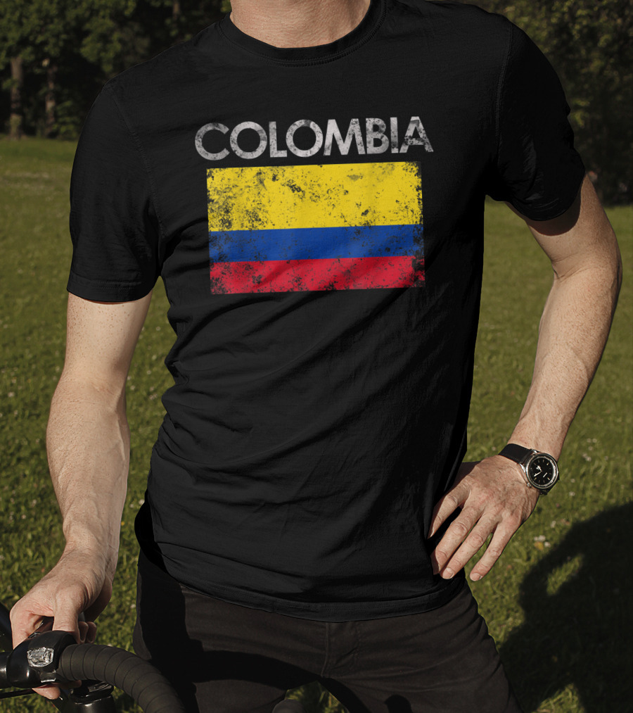 Colombia Flag Vintage Colombian Pride T-Shirt