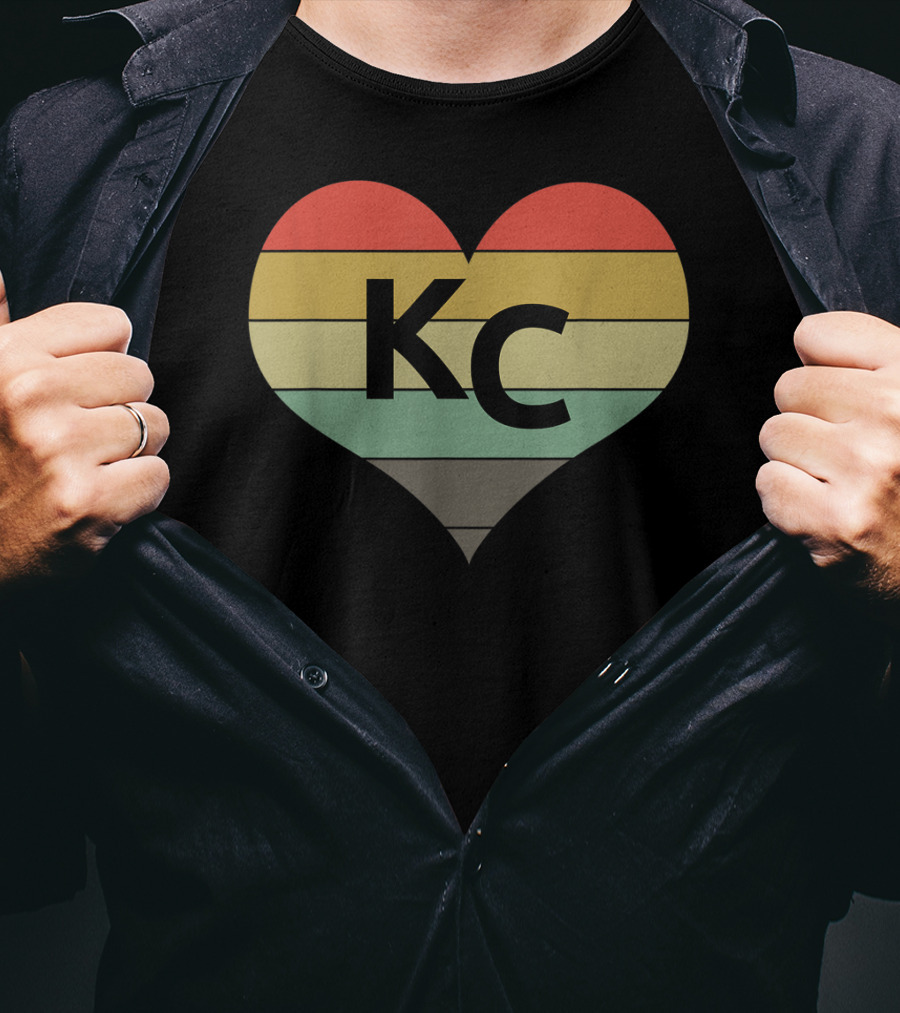 Kansas City Vintage Heart Love KC Men T-Shirt