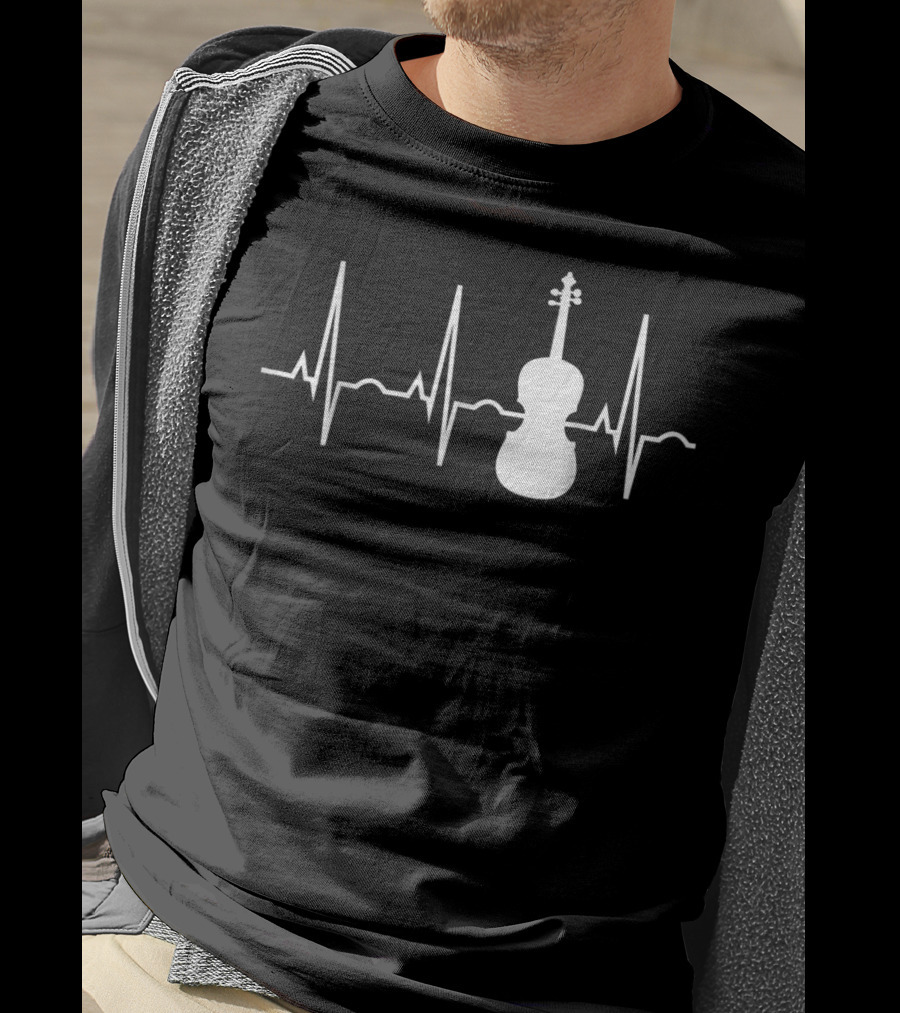Viola Heartbeat Orchestra Player Musician T-Shirt