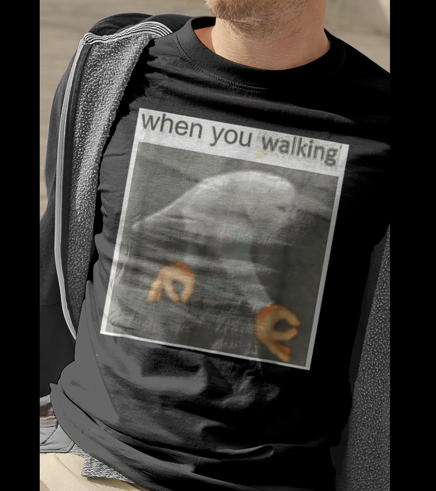 When You Walking Cat Meme With 3D Hands T-Shirt