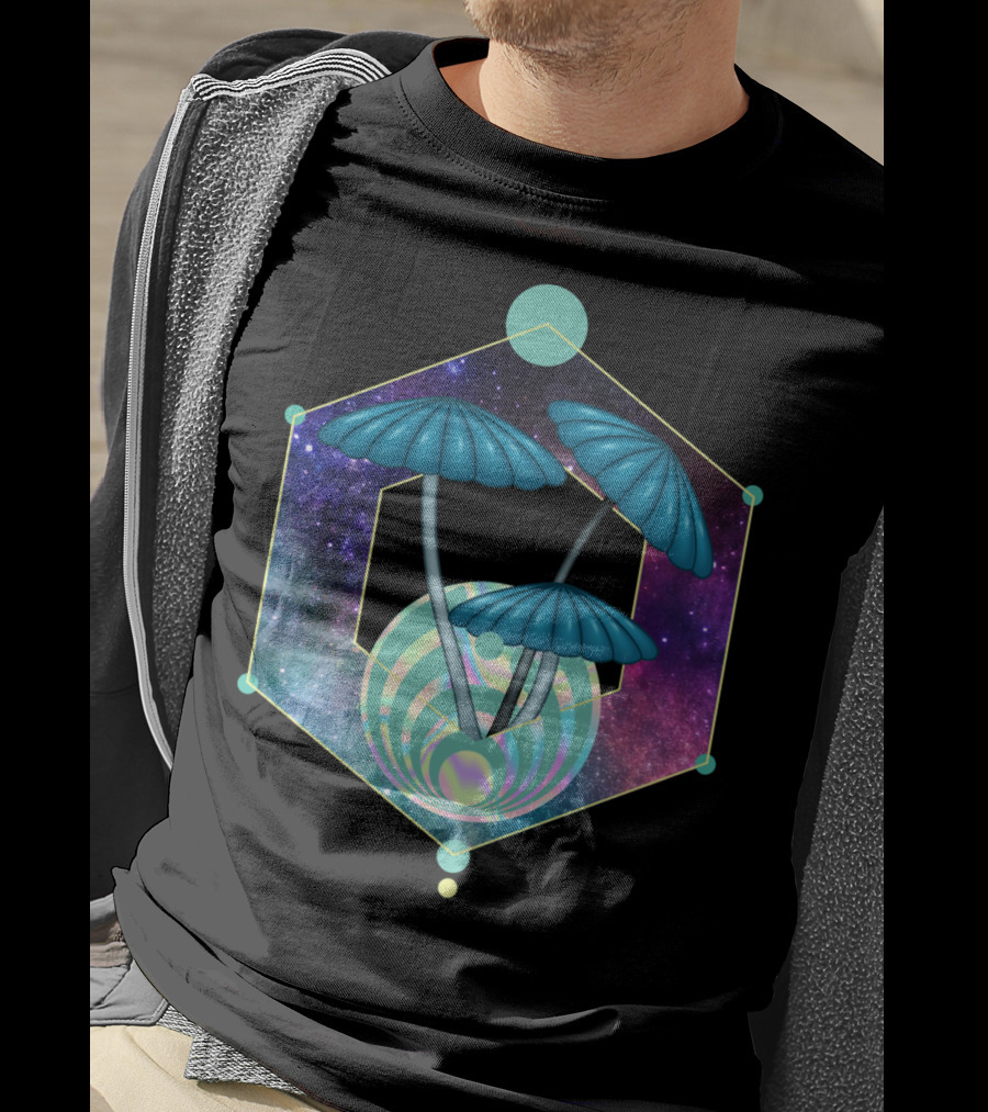 Bass Head Nectar Galaxy Mushroom Trip Dubstep T-Shirt