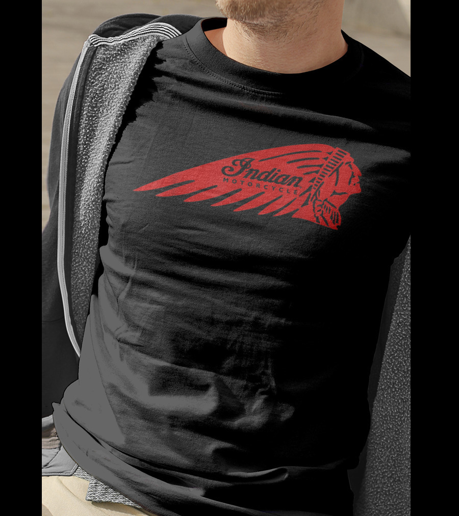 Indian Motorcycle Logo Cafe Racer Biker T-Shirt