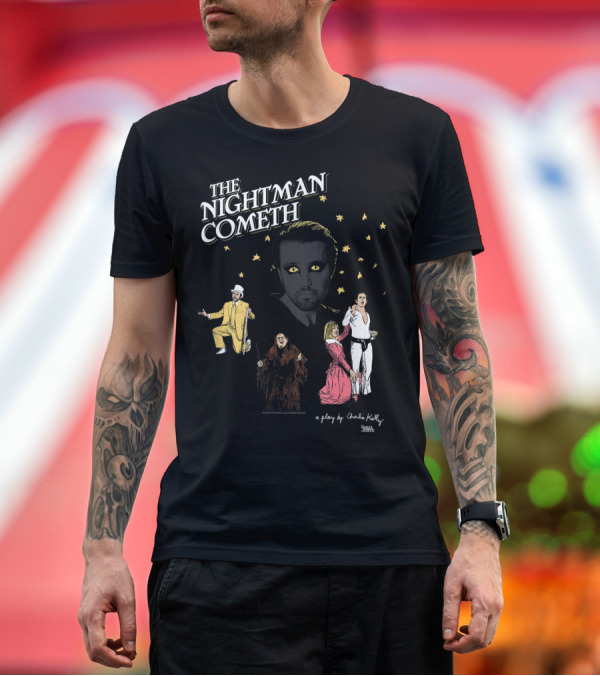 Premium T-Shirt: The Nightman Cometh It's Always Sunny in Philadelphia a Play by Charlie Kelly T-Shirt The Nightman Cometh It's Always Sunny in Philadelphia a Play by Charlie Kelly T-Shirt