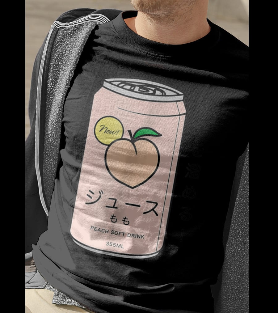 New Juusu Peach Soft Drink 355mL Japanese Aesthetic T-Shirt