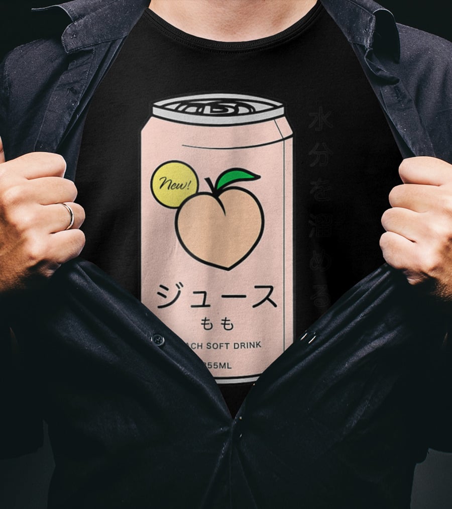 New Juusu Peach Soft Drink 355mL Japanese Aesthetic T-Shirt