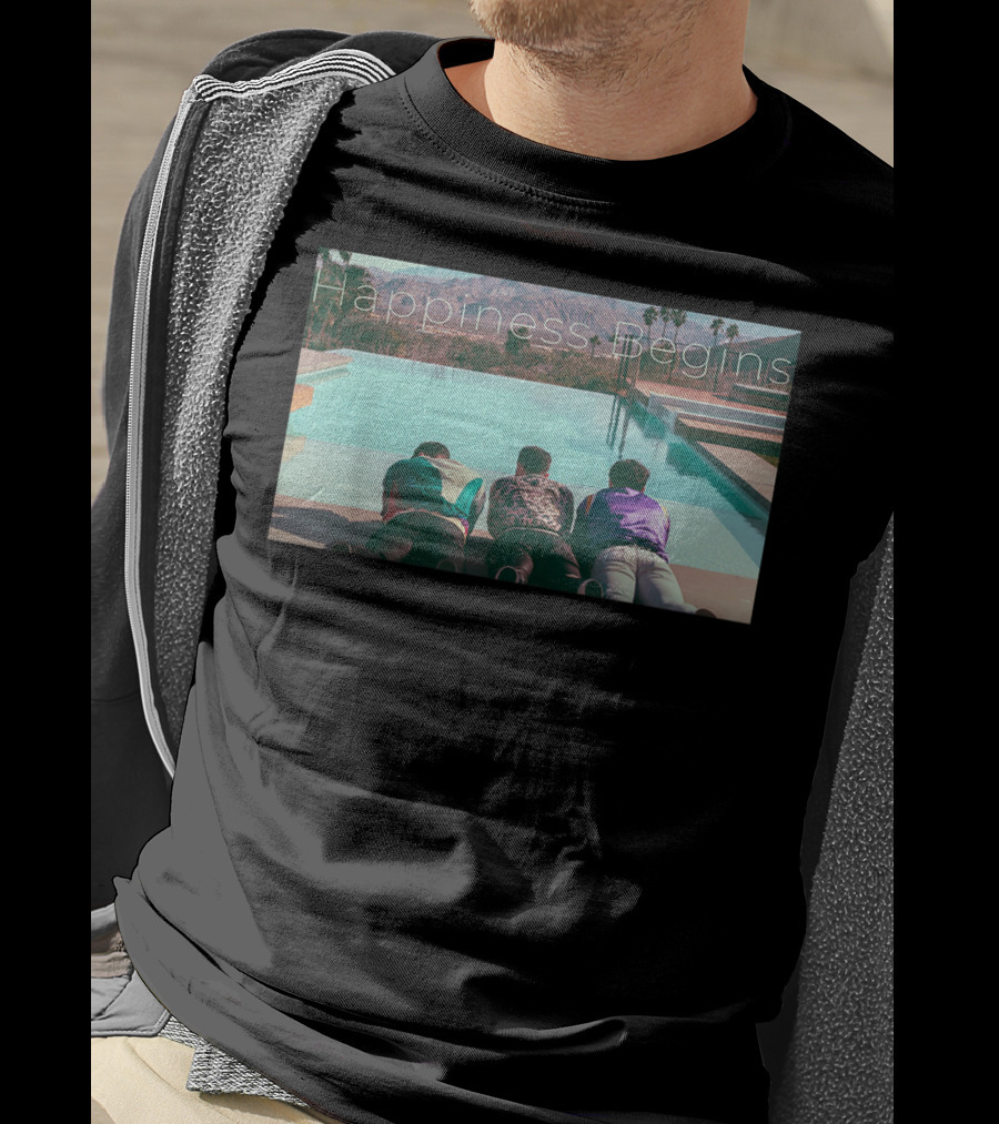 Jonas Brothers Happiness Begins Poolside Album Cover T-Shirt