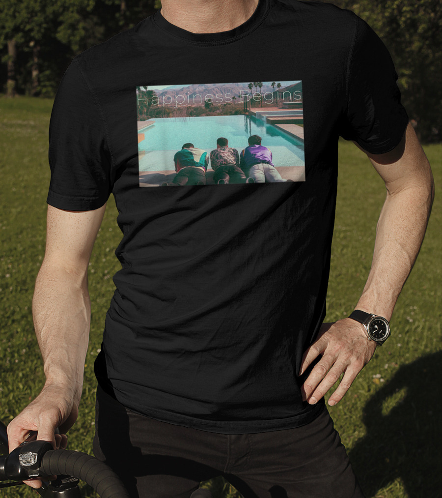 Jonas Brothers Happiness Begins Poolside Album Cover T-Shirt