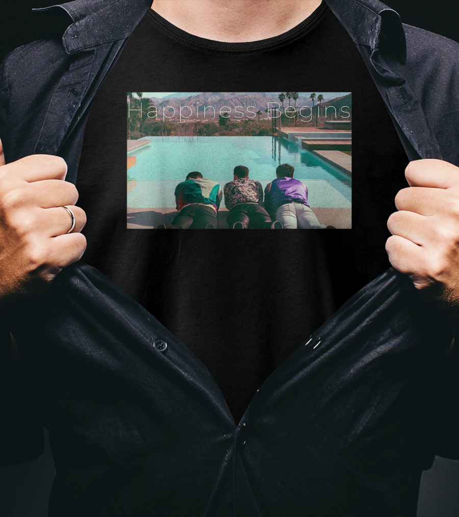Jonas Brothers Happiness Begins Poolside Album Cover T-Shirt