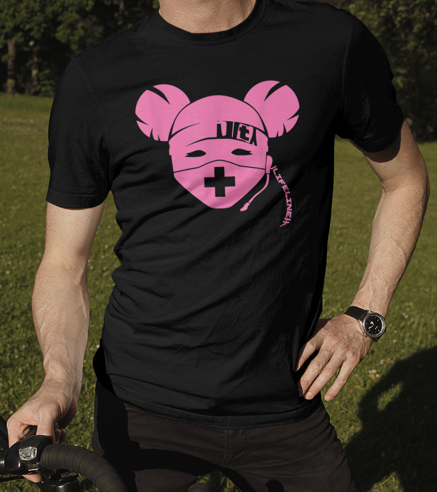 Life Line Clean Pink Apex Lifeline Gaming Character Face Mask T-Shirt