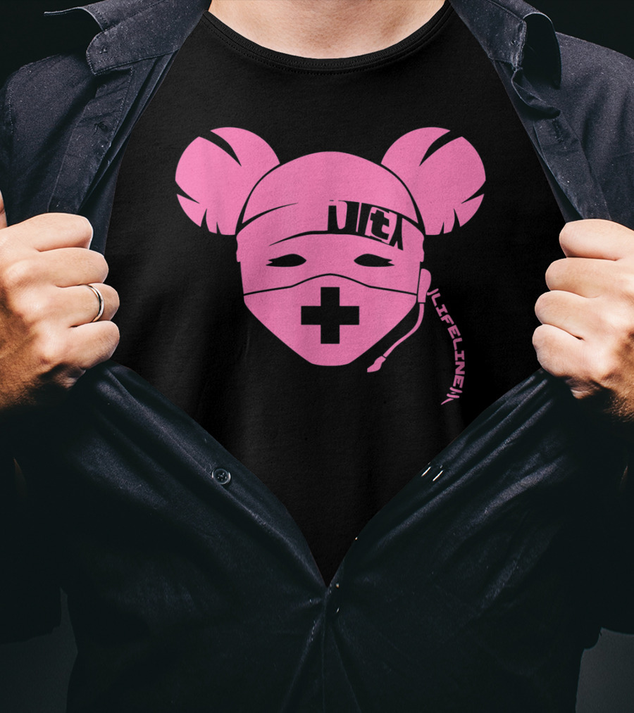 Life Line Clean Pink Apex Lifeline Gaming Character Face Mask T-Shirt