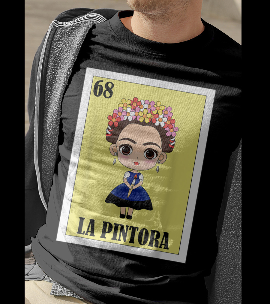 Loteria 68 La Pintora Mexican Graphic Icon T-Shirt