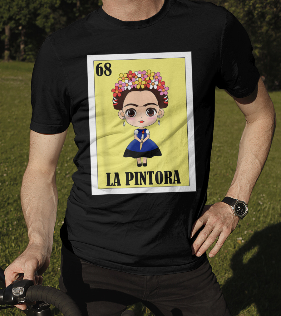 Loteria 68 La Pintora Mexican Graphic Icon T-Shirt