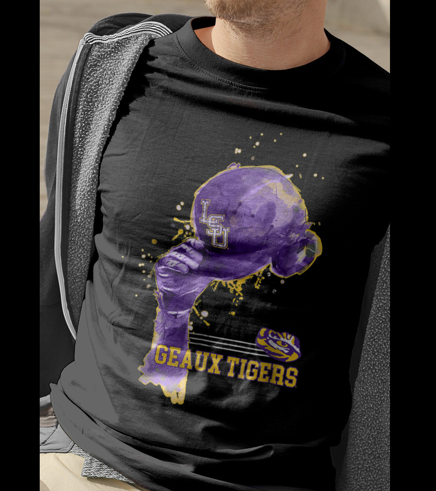 LSU Tigers Geaux Tigers Baseball Hat LSU Helmet T-Shirt