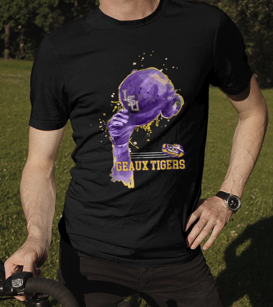 LSU Tigers Geaux Tigers Baseball Hat LSU Helmet T-Shirt