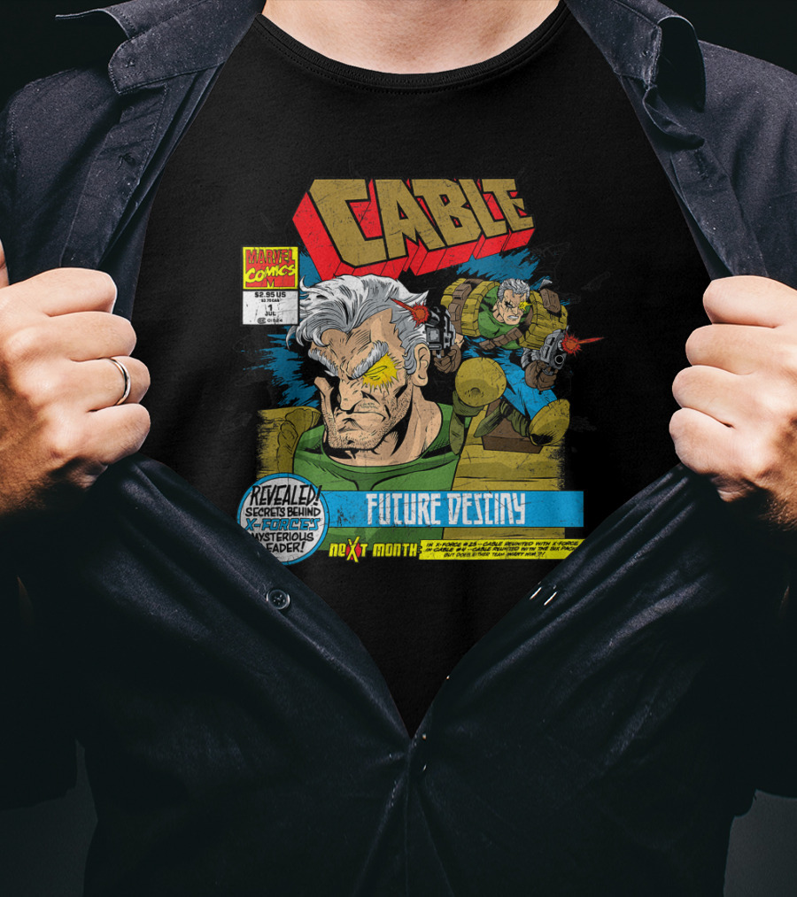 Marvel X Men Cable Future Destiny Revealed Secrets Behind Mysterious Leader Next Month T-Shirt