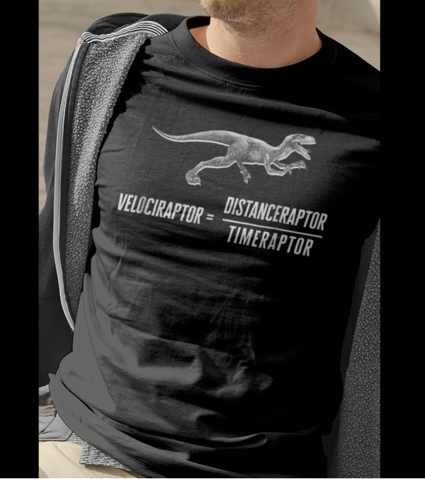 Velociraptor Equation Math Geek Dinosaur Pun Lover Fan T-Shirt