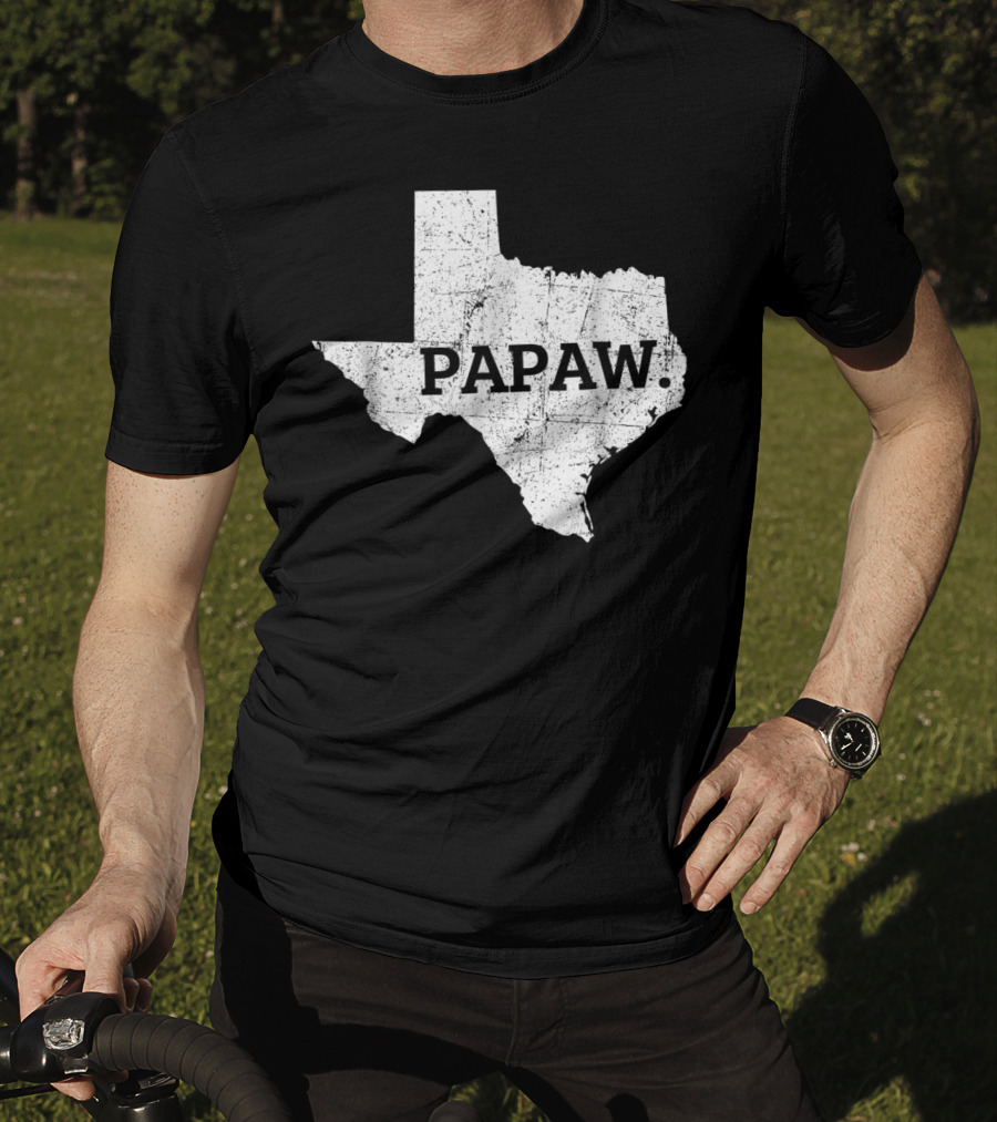 Papaw Texas Grandpa Map Outline T-Shirt