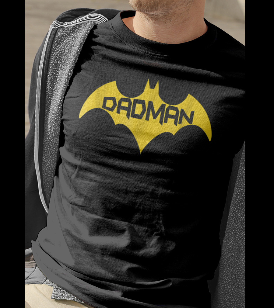 Men's Dadman Bat Hero Proud Of My Daddy Super Dadman T-Shirt