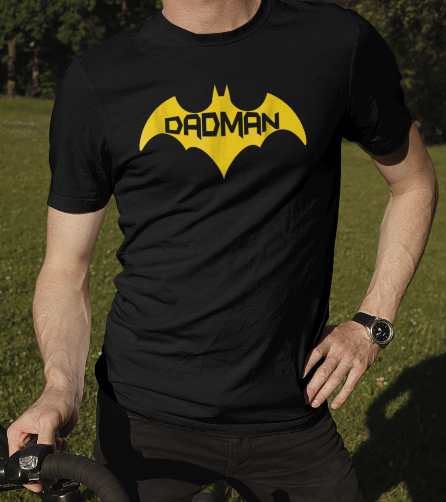 Men's Dadman Bat Hero Proud Of My Daddy Super Dadman T-Shirt