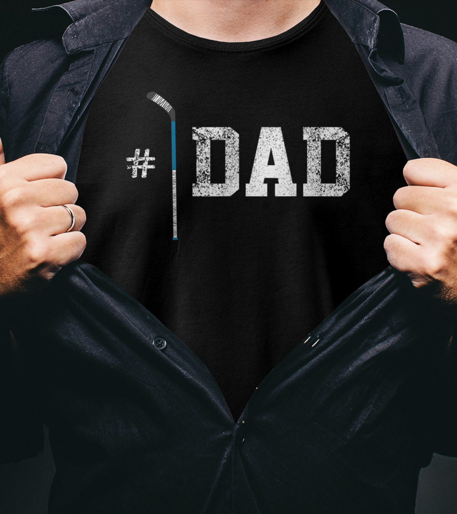 1 Dad Hockey Father's Day T-Shirt