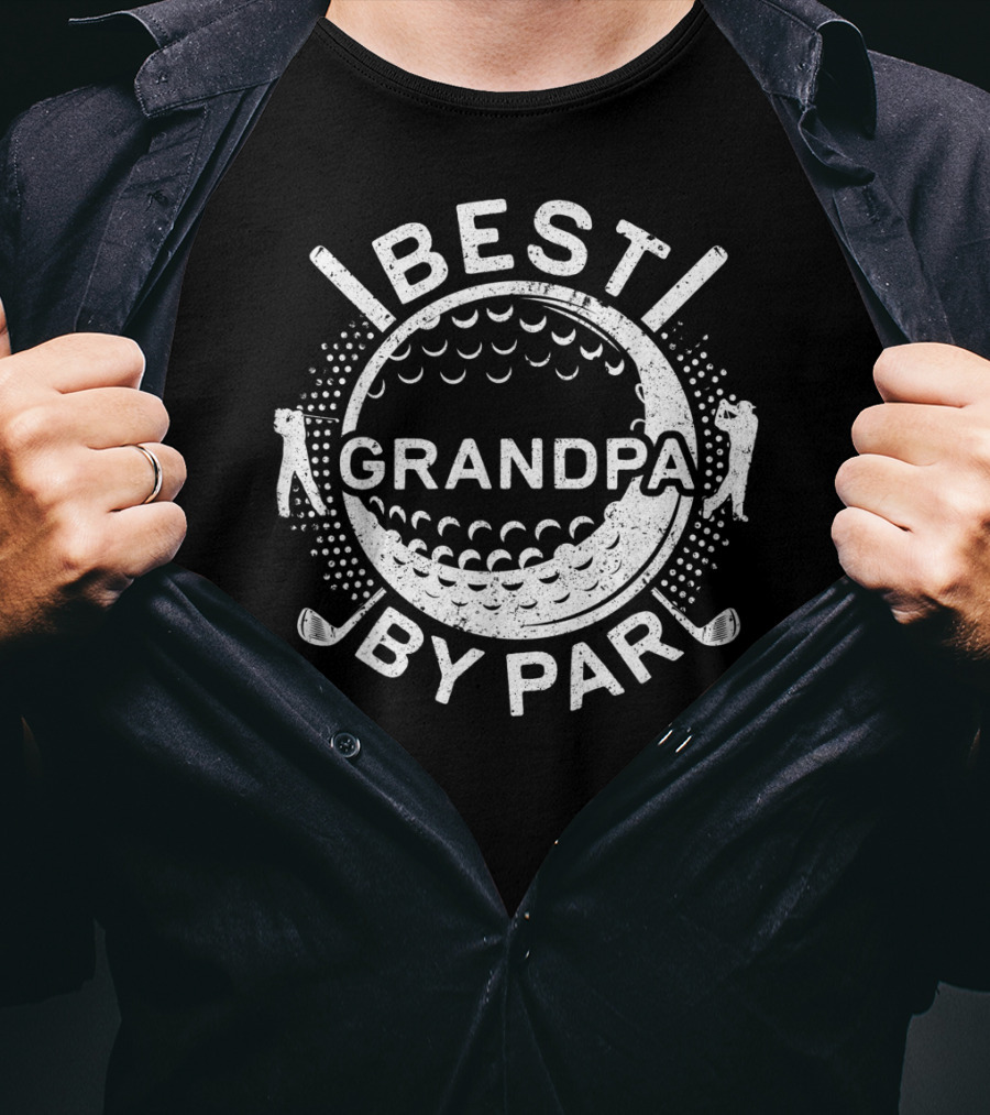 Best Grandpa By Par Golf Lover Father T-Shirt