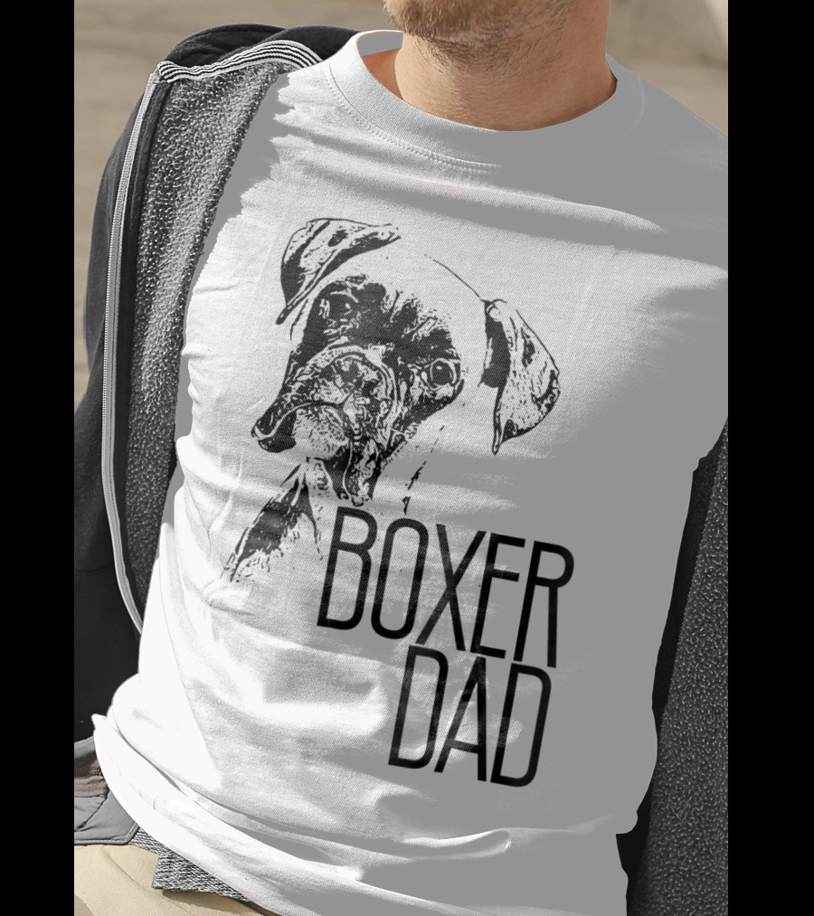 Boxer Dad Dog Face Dog Lovers Mens Boxer T-Shirt