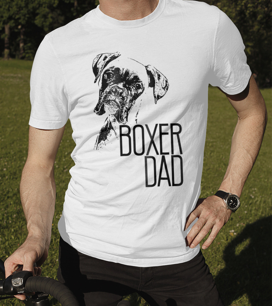Boxer Dad Dog Face Dog Lovers Mens Boxer T-Shirt