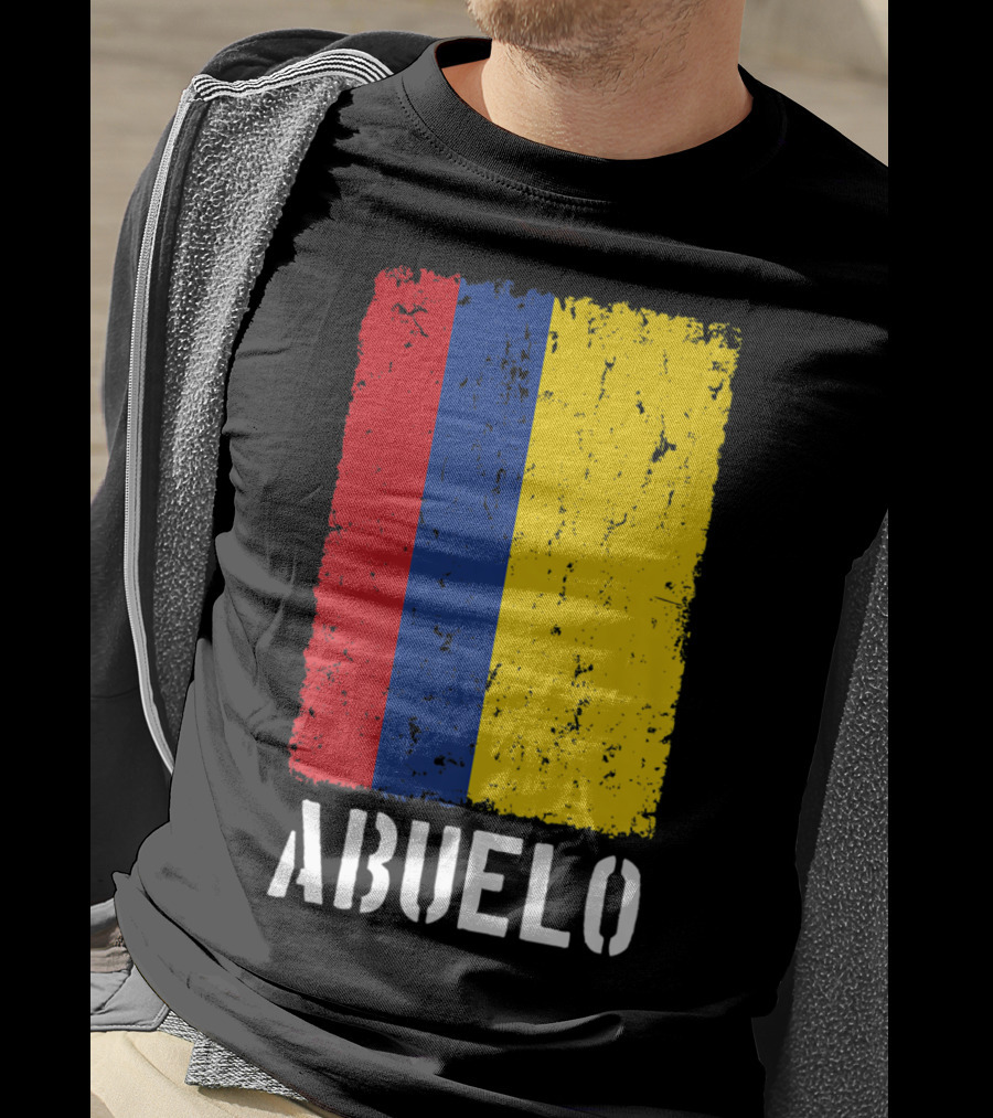 Colombian Grandpa Abuelo Colombia Flag T-Shirt
