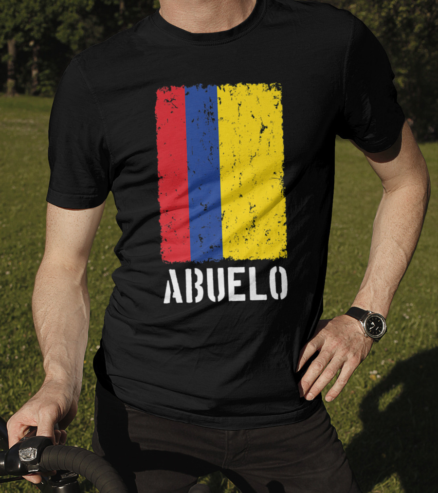 Colombian Grandpa Abuelo Colombia Flag T-Shirt