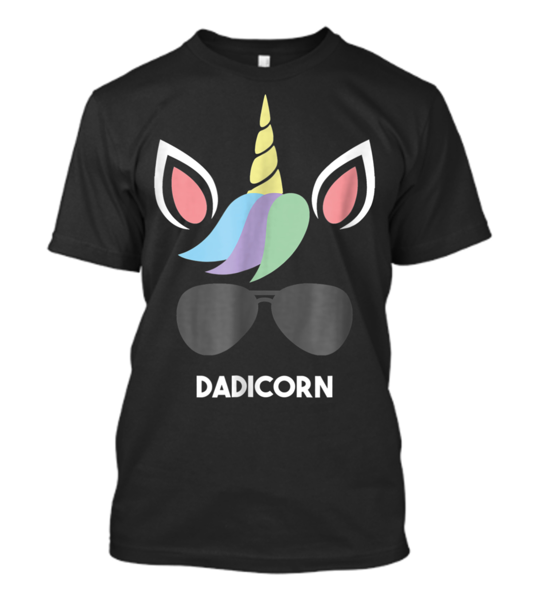Dadicorn Funny Unicorn Best Dad Father Mens T-Shirt