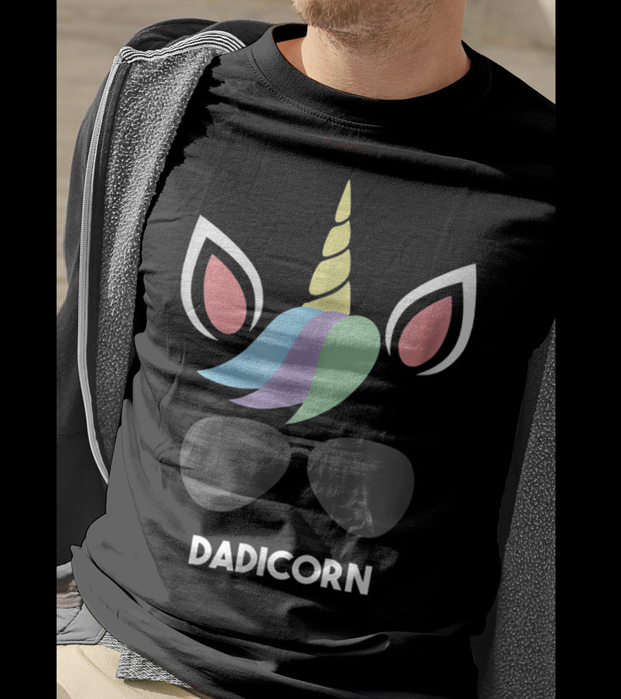 Dadicorn Funny Unicorn Best Dad Father Mens T-Shirt