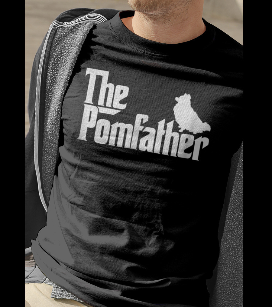 The Pomfather Mens Funny Pomeranian Dad Father T-Shirt