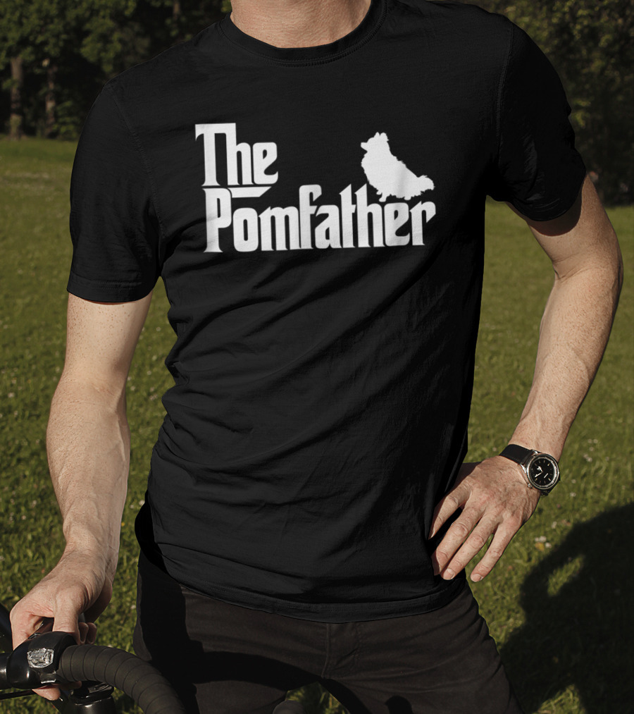 The Pomfather Mens Funny Pomeranian Dad Father T-Shirt