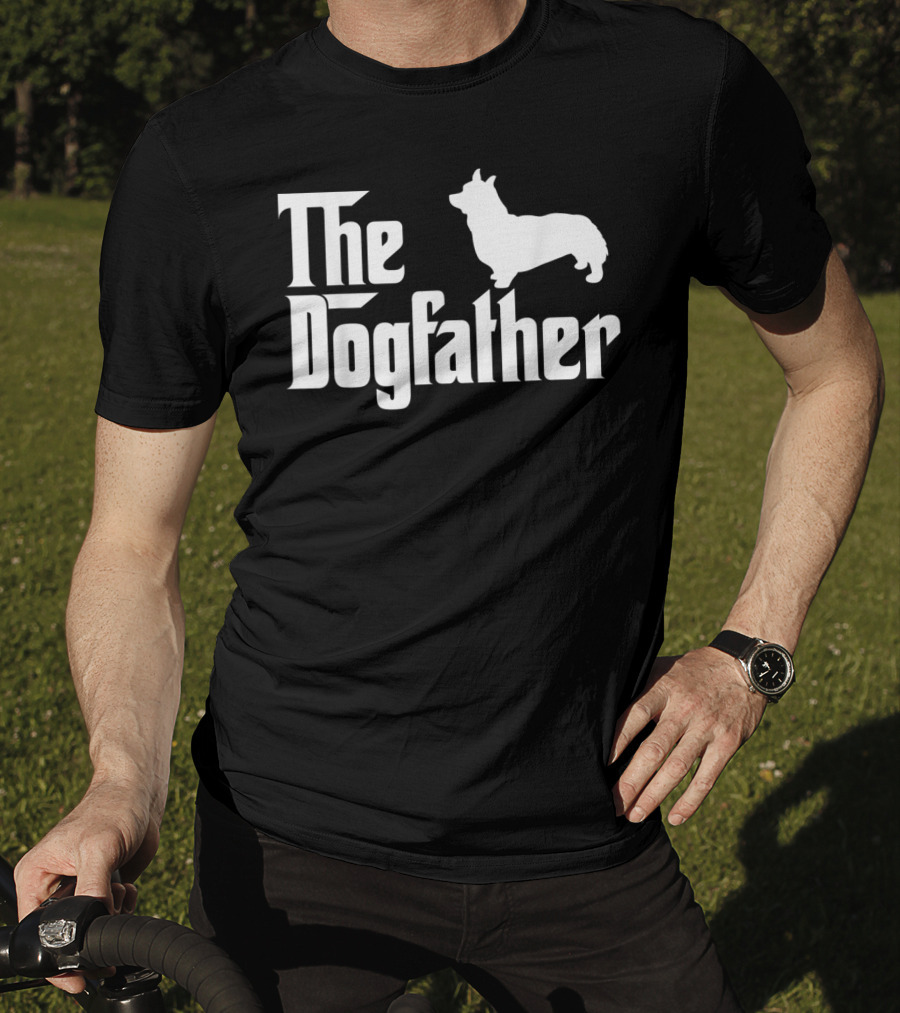 The Dogfather Funny Corgi Mens T-Shirt