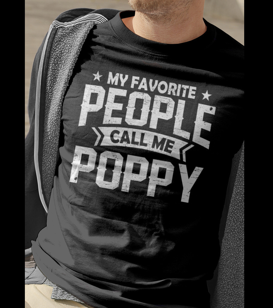 Mens My Favorite People Call Me Poppy Stars T-Shirt