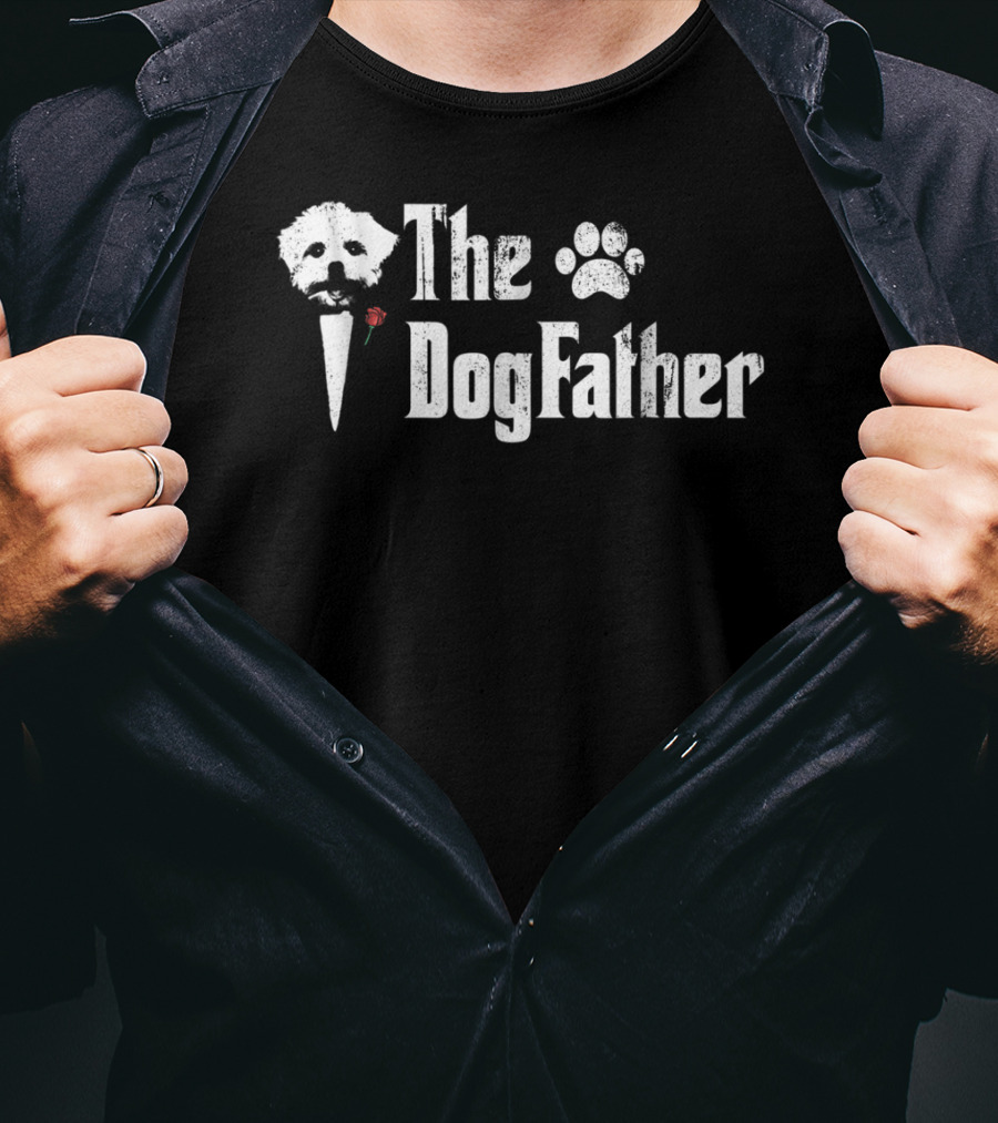 Mens The DogFather Maltese Dog Dad Father's Novelty T-Shirt