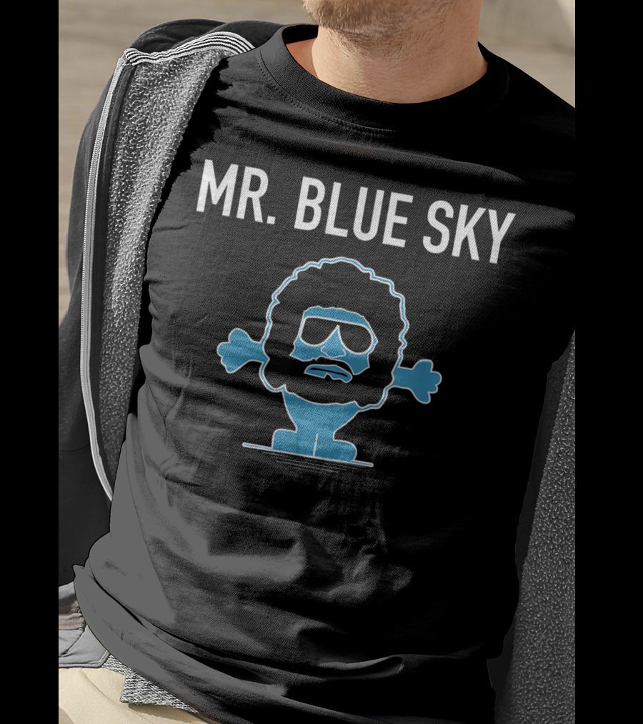 Mr Blue Sky Blue Lovers Character With Sunglasses T-Shirt