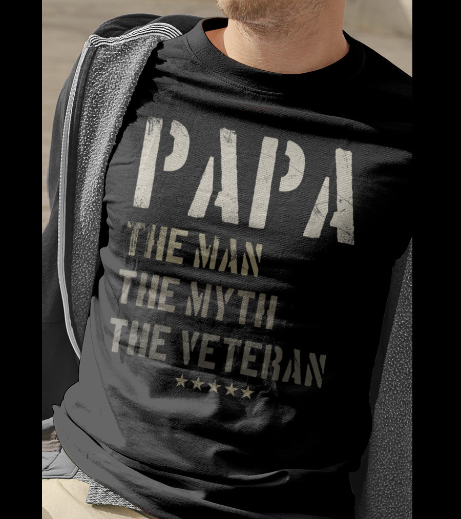 Papa The Man The Myth The Veteran T-Shirt