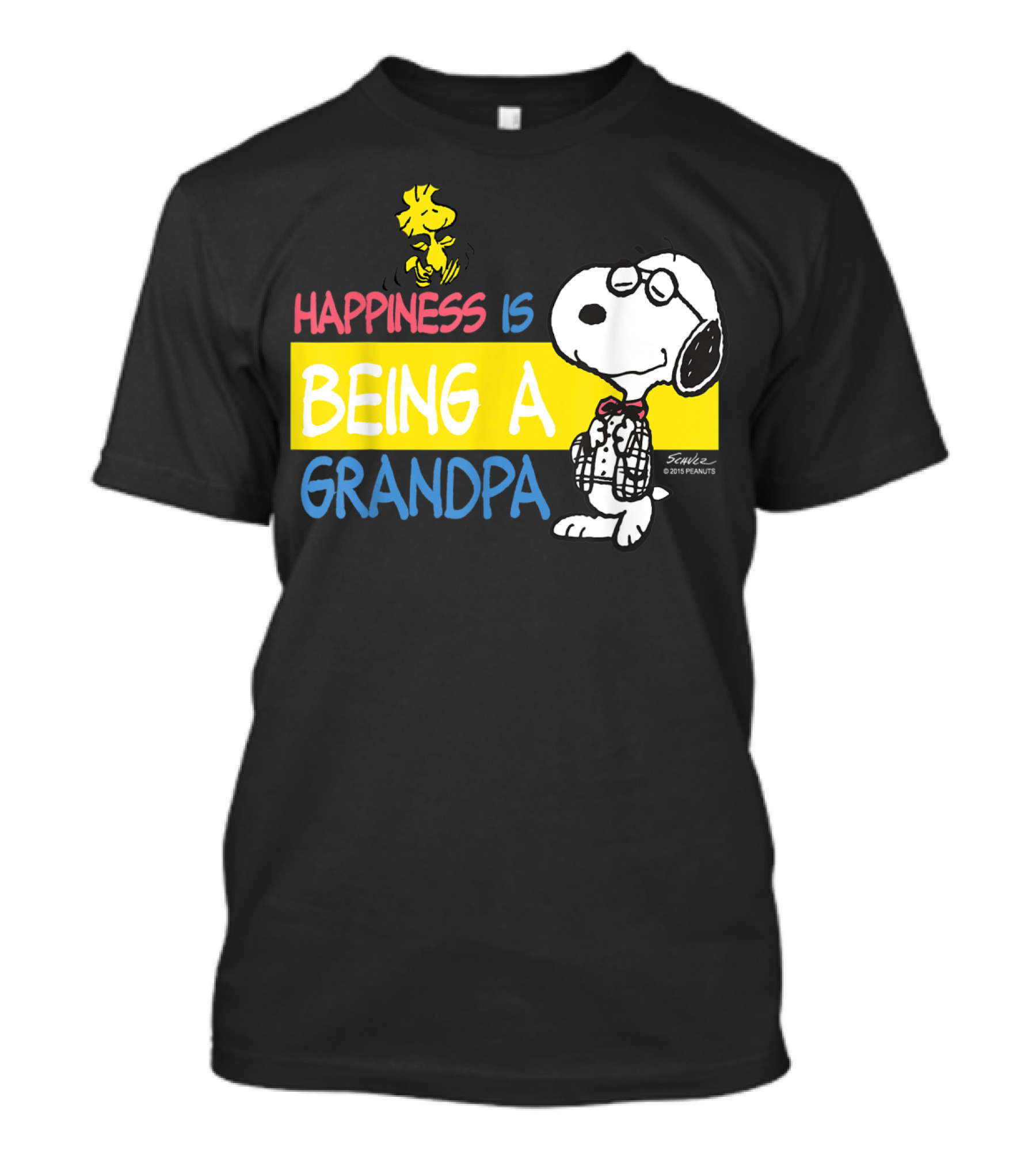 Peanuts Snoopy Happiness Is Being A Grandpa Woodstock T-Shirt