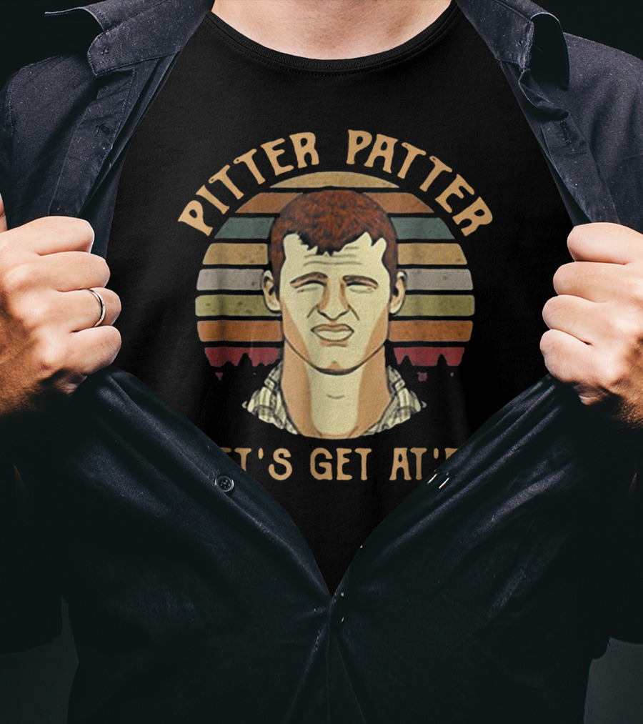 Pitter Patter Let's Get At'er Retro Style Character T-Shirt
