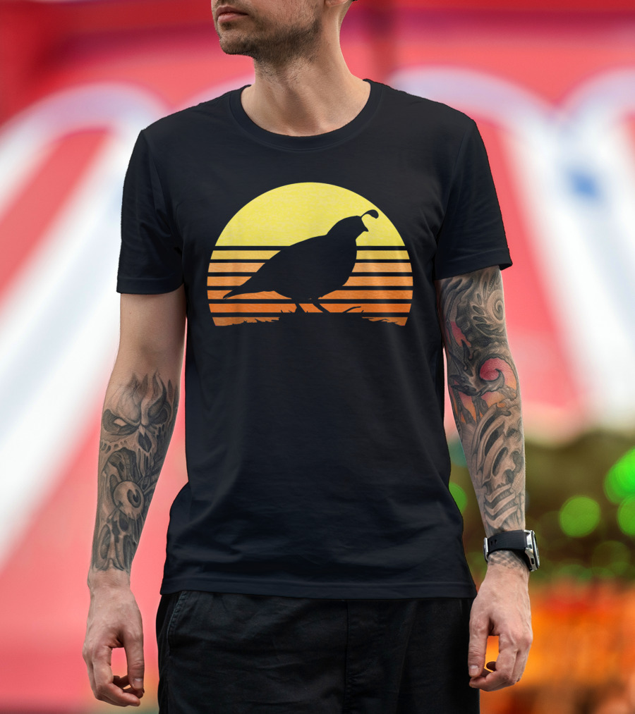 Quail Hunting Upland Bird Game Hunter Shooting Sunset T-Shirt