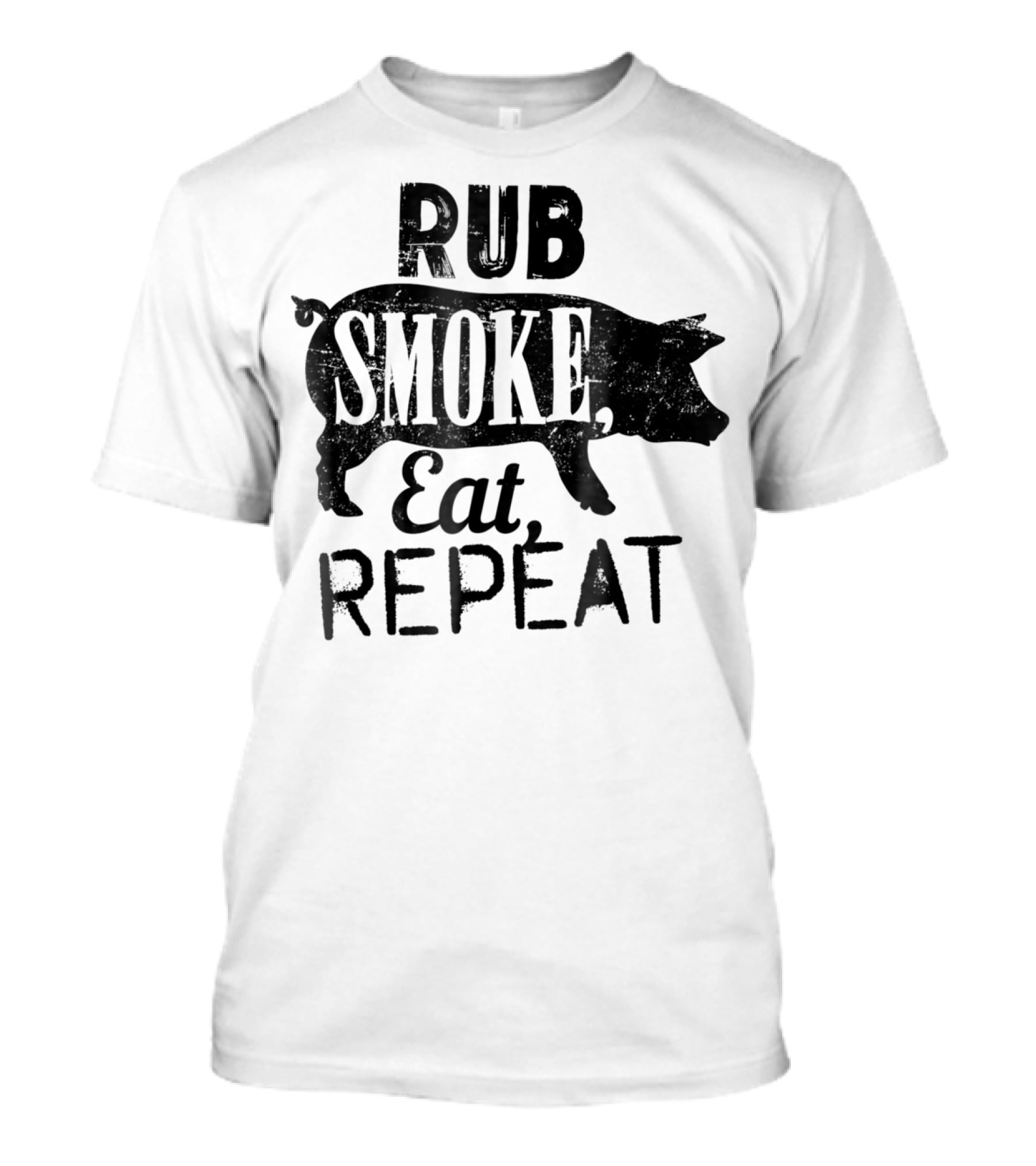Rub Smoke Eat Repeat BBQ Pig T-Shirt