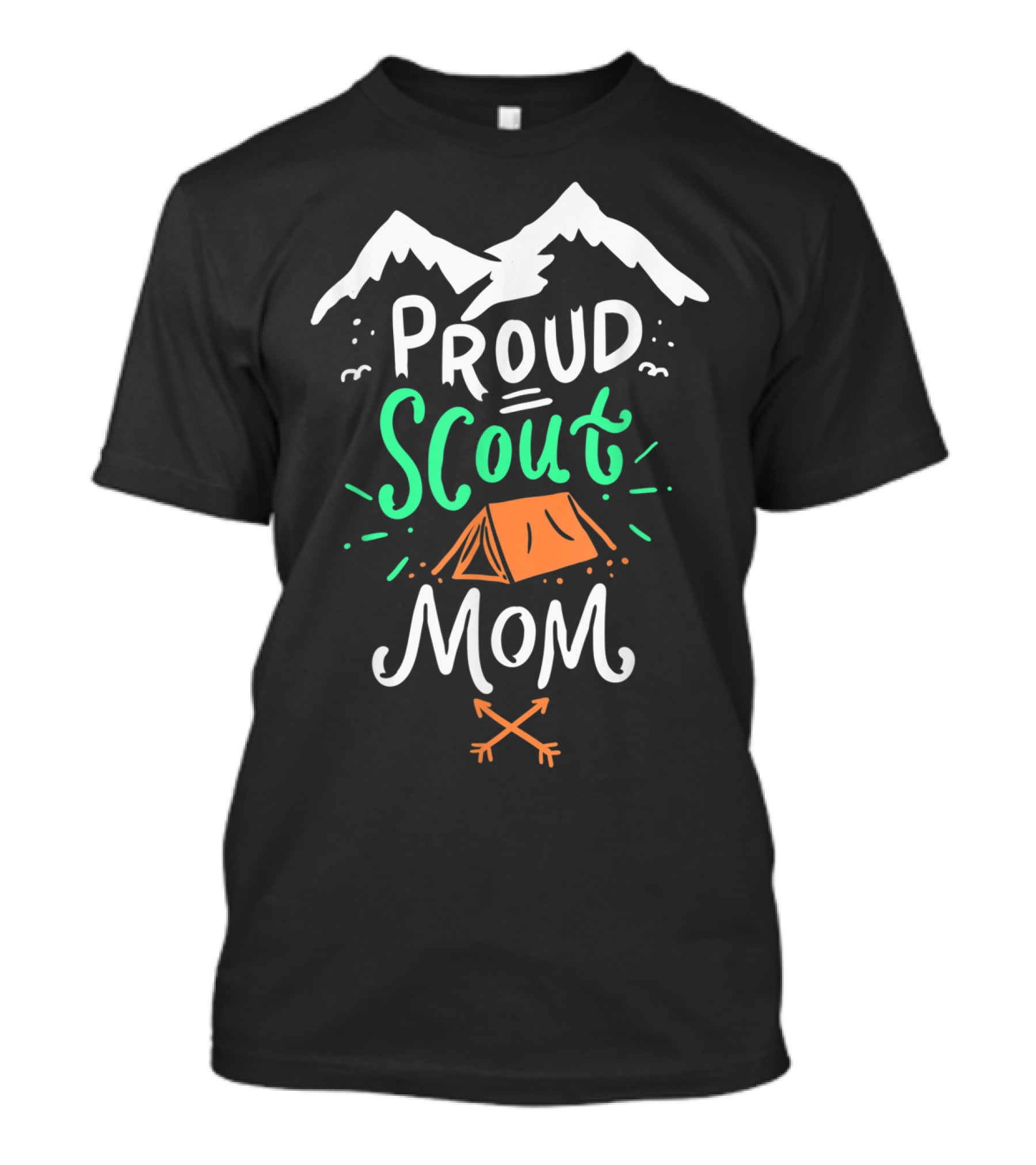 Proud Scout Mom Camping Leader Mountain Adventure T-Shirt