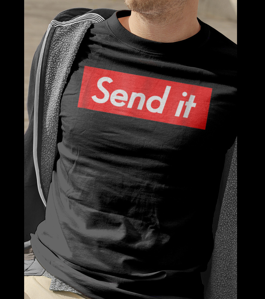 Send It Red Bold Text Iconic T-Shirt