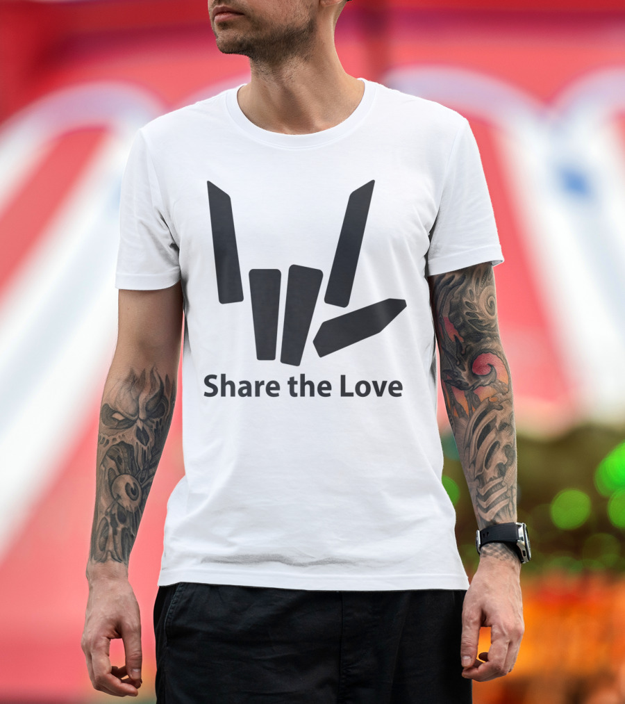 Share The Love Emblem Color Option Kids Boys Premi T-Shirt