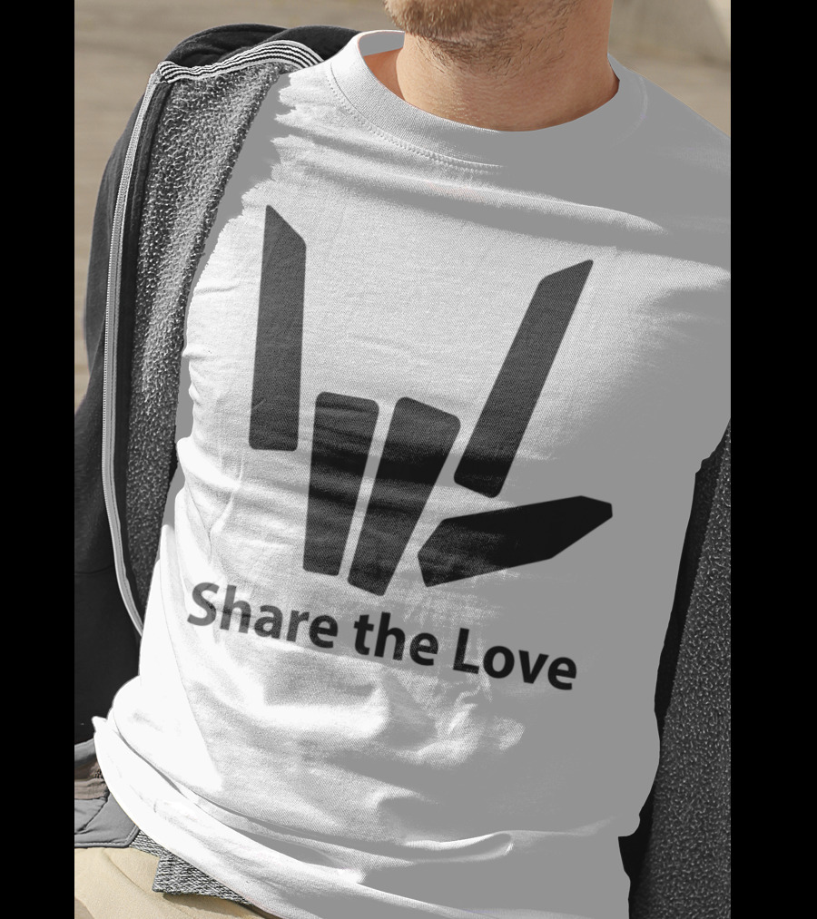 Share The Love Emblem Color Option Kids Boys Premi T-Shirt