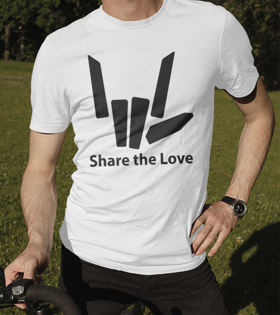 Share The Love Emblem Color Option Kids Boys Premi T-Shirt