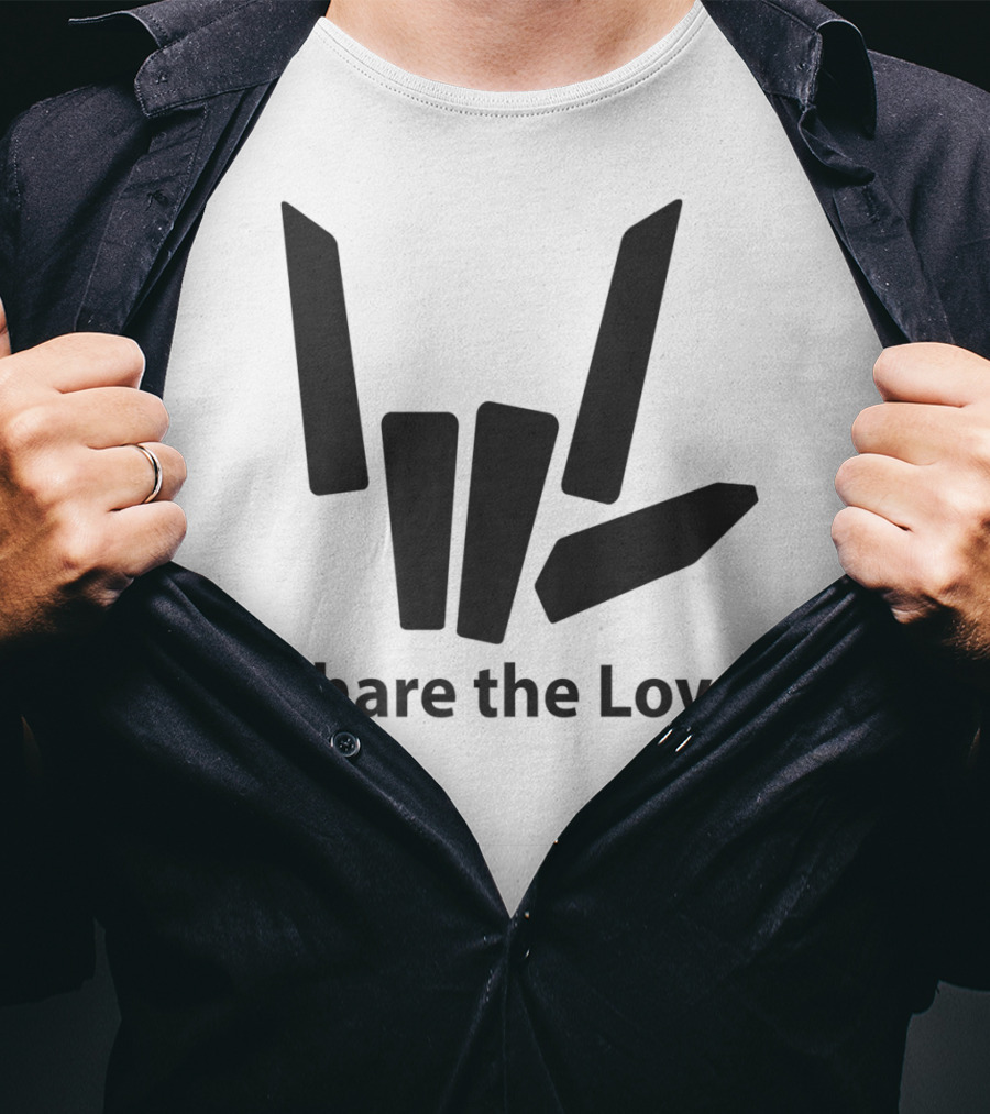 Share The Love Emblem Color Option Kids Boys Premi T-Shirt